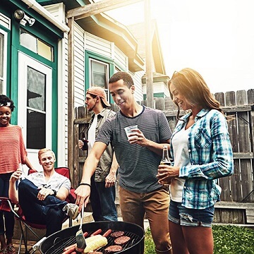 Labor Day Barbecue party outdoors with friends and family
